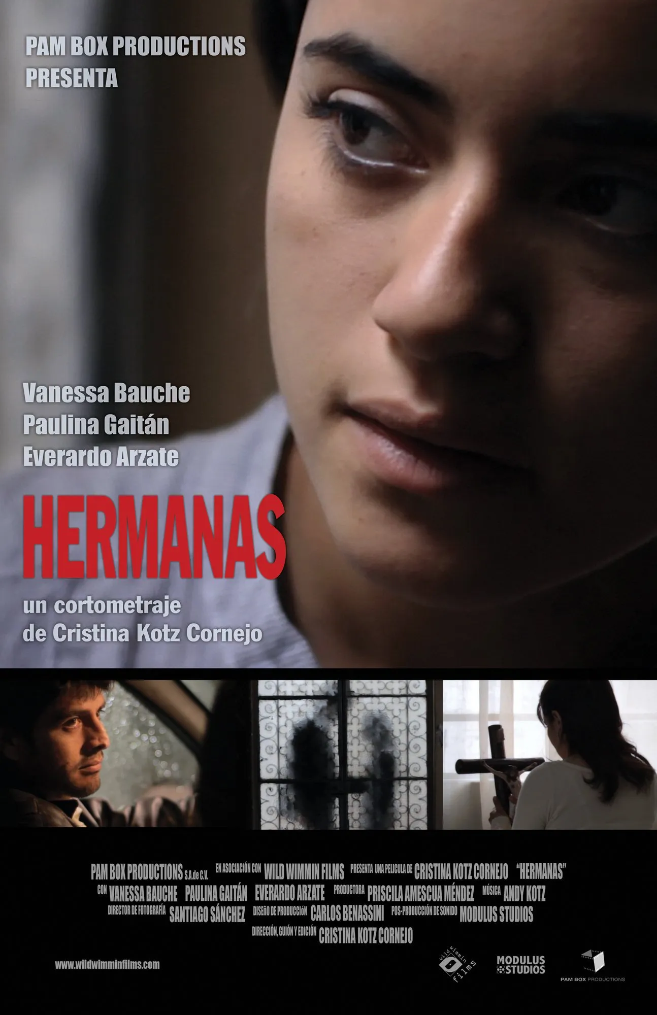 Cartel del cortometraje Hermanas